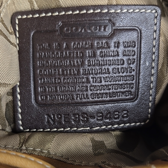 COACH 9463 Small Drawstring Crossbody in Tan - Picture 7 of 8